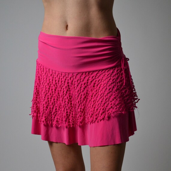 Hot Pink Mesh Skirt - image 2