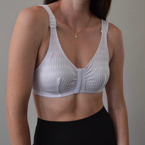 Vintage Front Hook White Bralette