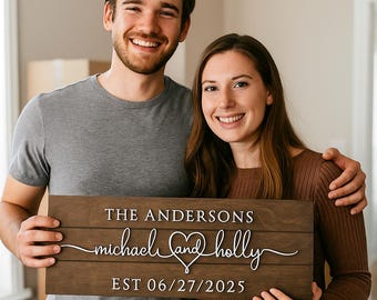 Personalized Wedding Gift, Bridal Shower Gift, Last Name Sign, Custom Name Sign, Family Name Sign, Wedding Sign, Gift For Couple, 3D Sign