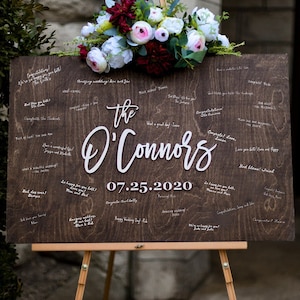 3D Square Guest Book Wedding Alternative, Custom Guest Book, Wooden Guest Book, Wedding Decor, Laser Wedding Guestbook Square