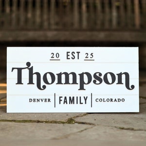 Personalisiertes Geschenk für die Familie, Einweihungsgeschenk, Hochzeitsgeschenk, Einrichtungsschild, Geschenk für Makler