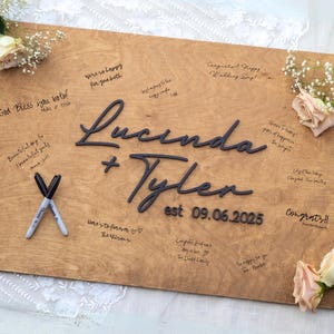 Guestbook Alternative, Personalized Wooden Guest Book, Custom Guest Book, Wedding Ceremony Signage, Wedding Guestbook, Unique Sign