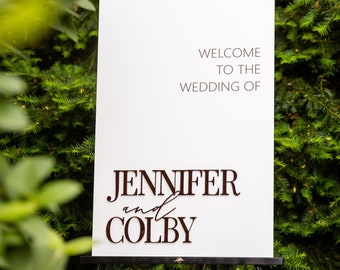 Welcome Wedding Sign, Personalized Acrylic Welcome Wedding Sign, Wedding Ceremony Signage, Custom Welcome Sign, Welcome Wedding- MagicWinter
