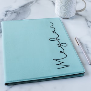 Personalized Gift For Her, Birthday Gift, Christmas Gift, Portfolio With Notepad, Graduation Gift, Teacher Gift, Engraved Simple Notepad