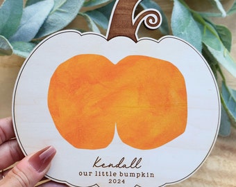 Little Pumpkin Footprint Art: Baby's First Halloween Keepsake (Digital Download)
