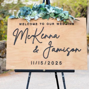 Hochzeit Eingangsschild, Hochzeit Willkommensschild personalisieren, Holz Hochzeitsschild, Benutzerdefinierte Name Hochzeit Signage, Hochzeit Willkommensschild, Hochzeitsdeko