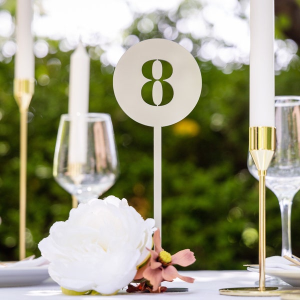 Números de mesa de acrílico de corte alto, señalización de bodas, números de mesa simples modernos, números de mesa de boda flotantes, decoración de bodas
