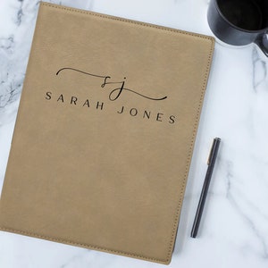 Personalized Padfolio For Women, Custom Journal, Corporate Business Gift, Portfolio With Notepad Business Portfolio, Engraved Simple Notepad