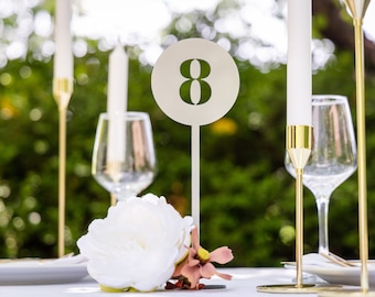 Tall Cutout Acrylic Table Numbers, Wedding Signage, Modern Simple Table Numbers, Floating Wedding Table Numbers, Wedding Decoration