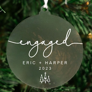 Engaged Christmas Ornament | Christmas Engaged Ornament | Engagement Gift | Personalized First Christmas Engaged | Engagement Announcement
