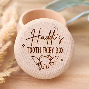Baby Tooth Keepsake Box, Personalized Tooth Fairy Box Baby Or Kids Tooth Box, Tooth Fairy Holder for Kids, New Baby Gift, Tooth Fairy Holder