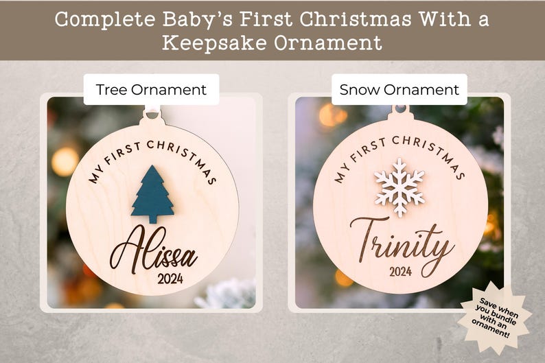 DIY Footprint Art, Baby's First Christmas, Mistletoes Sign, Wooden Kids Craft, Custom Children's Keepsake, Personalized Baby Christmas Decor image 11
