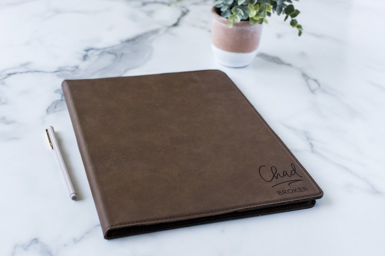 Personalized Portfolio With Notepad Business Portfolio Etsy