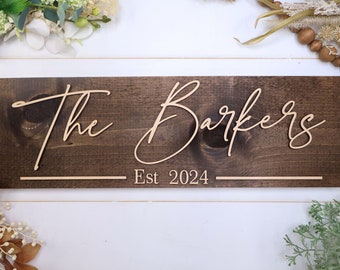 Personalized Christmas Gift, Wedding Gift, Last Name Sign, Gift For Couple, Housewarming Gift, Bridal Shower Gift, Pallet Family Name Sign