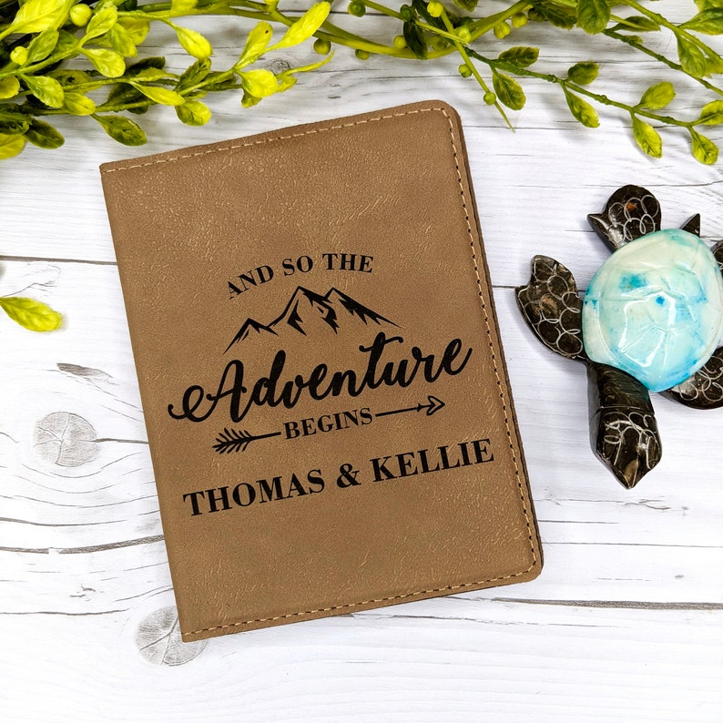 Adventure Begins Engraved Luggage Tags and Passport Holder Etsy New