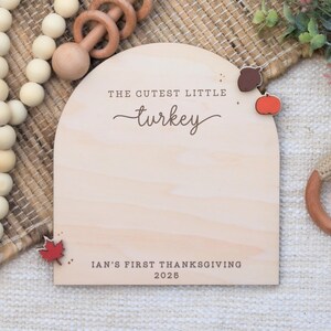 Erntedank-Fußabdruck-Andenken, Babys erster Erntedank-Fußabdruck, DIY-Fußabdruck-Handwerk, Herbst-Baby-Kunst, personalisiertes Erntedank-Dekor Cutest Little Turkey