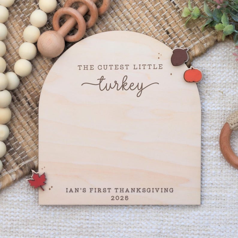 Erntedank-Fußabdruck-Andenken, Babys erster Erntedank-Fußabdruck, DIY-Fußabdruck-Handwerk, Herbst-Baby-Kunst, personalisiertes Erntedank-Dekor Cutest Little Turkey