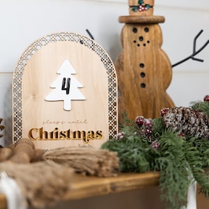 3D Christmas Countdown Sign | Erasable Countdown Sign | Personalized Kids Christmas Sign | Dry Erase Sign | White Board Christmas Decor Sign