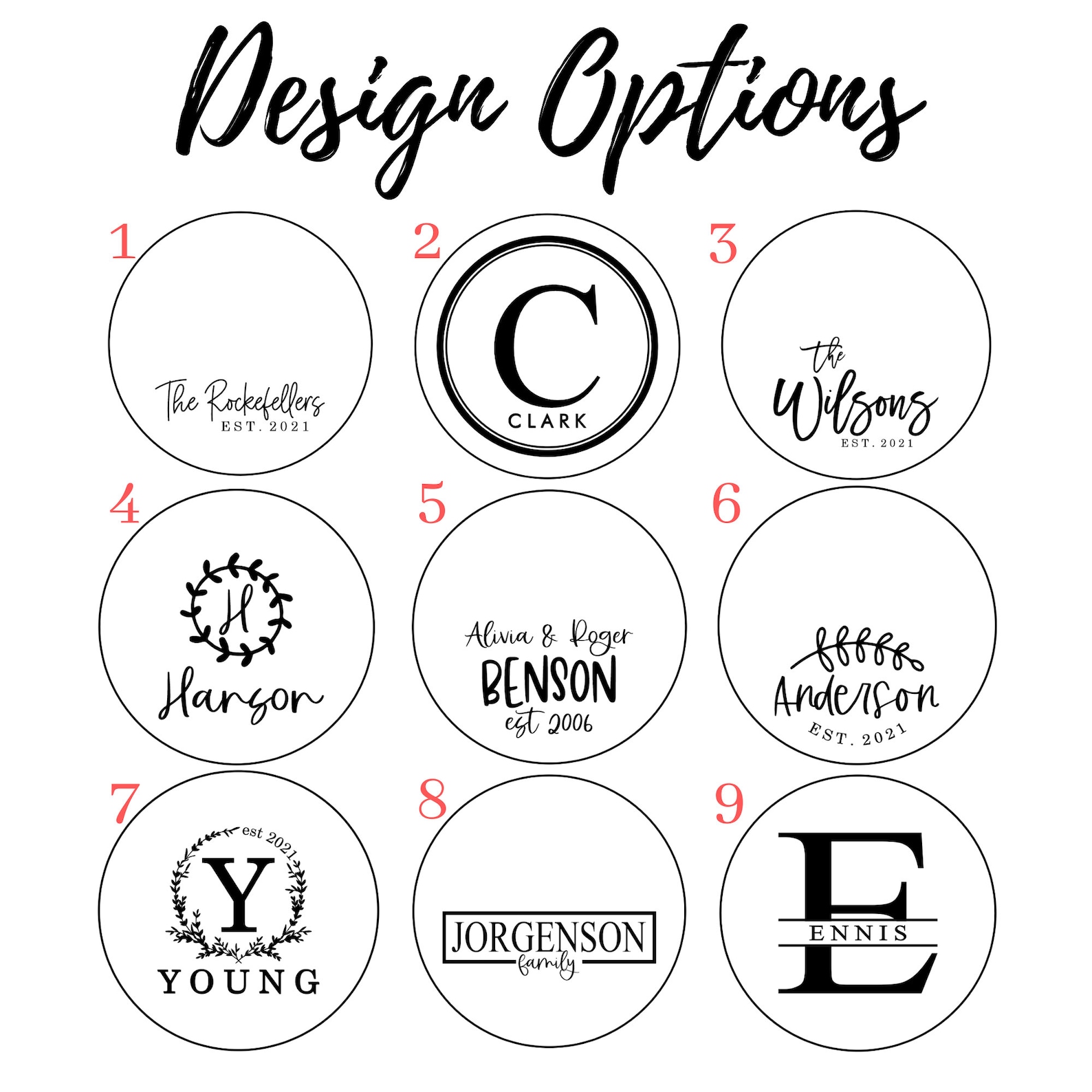 Set of 6 Coasters With Holder Personalized Coasters 3rd Etsy