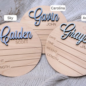 Newborn Baby Stats Sign, Wooden Birth Sign, Hospital Footprint Sign For Baby, Newborn Photo Prop, Birth Announcement Sign, Baby Shower Gift image 7