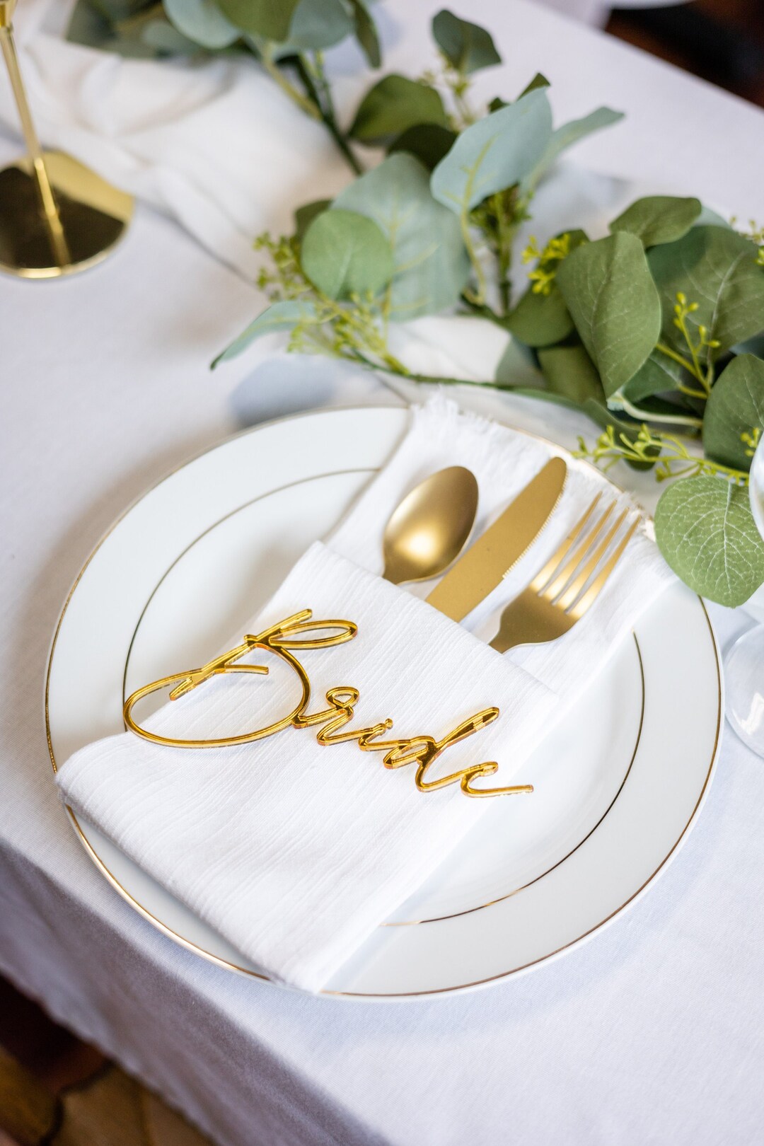 Bride &amp; Groom Place Cards Bride Groom Table Setting - Etsy