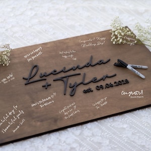 Wooden Guest Book, Wooden Guest Book Wedding Alternative, Custom Guest Book, Wedding Ceremony Signage Decor, Wedding Guestbook, Unique Sign