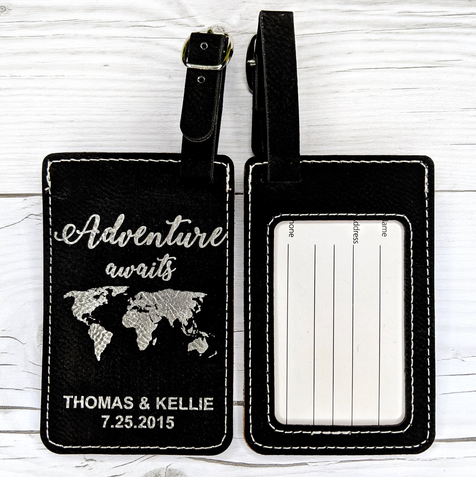 Adventure Awaits Luggage Tags and Passport Holder Set Bag Etsy