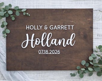 Personalized First Name Guestbook, Unique Guest Book Sign, Custom Alternative Guest Book, Wooden Guest Book, Wedding Ceremony Guestbook Sign