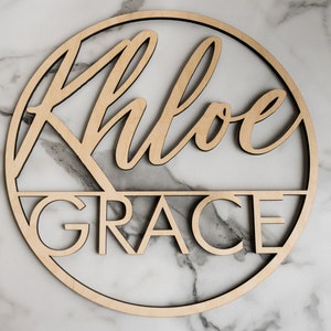 Baby Name Sign, Nursery Decor, Baby Shower Gift, Nursery Wall Art, Name Sign, Nursery Sign, Nursery Name Sign, Laser Floating Baby Circle