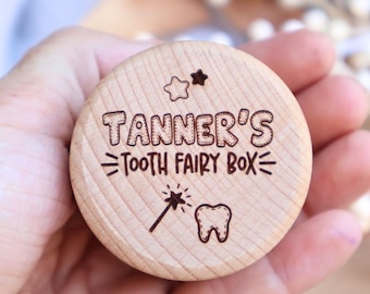 Caja personalizada para guardar los dientes de leche, caja personalizada para el Hada de los Dientes, caja para dientes de niños, soporte para el Hada de los Dientes para niños, regalo para recién nacido, soporte para el Hada de los Dientes