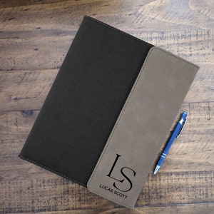 Personalized Portfolio, Business Portfolio, Personalized Journal, Graduation Gift, Teachers Gift, Engraved Side Flap Notebook image 10