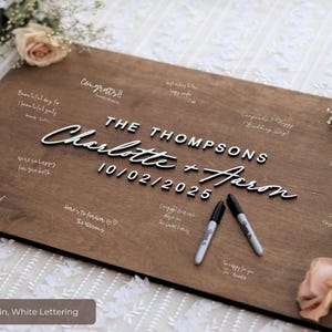 Custom Guest Book Sign, Wooden Wedding Guest Book, Personalized Guest Book Alternative, Unique Alternative Guest Book, Wedding Ceremony Sign
