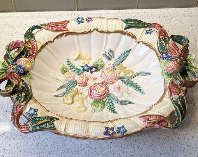 Vintage Fitz and Floyd Sri Lanka 15.5 Inch Woodland Spring Decorative