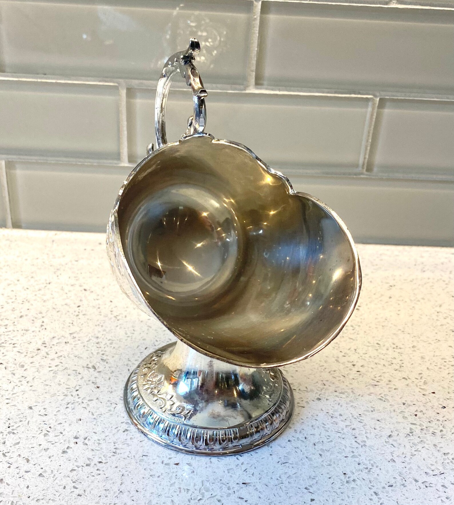 Vintage Silver Coal Scuttle / Vintage Silver Sugar Bowl / | Etsy