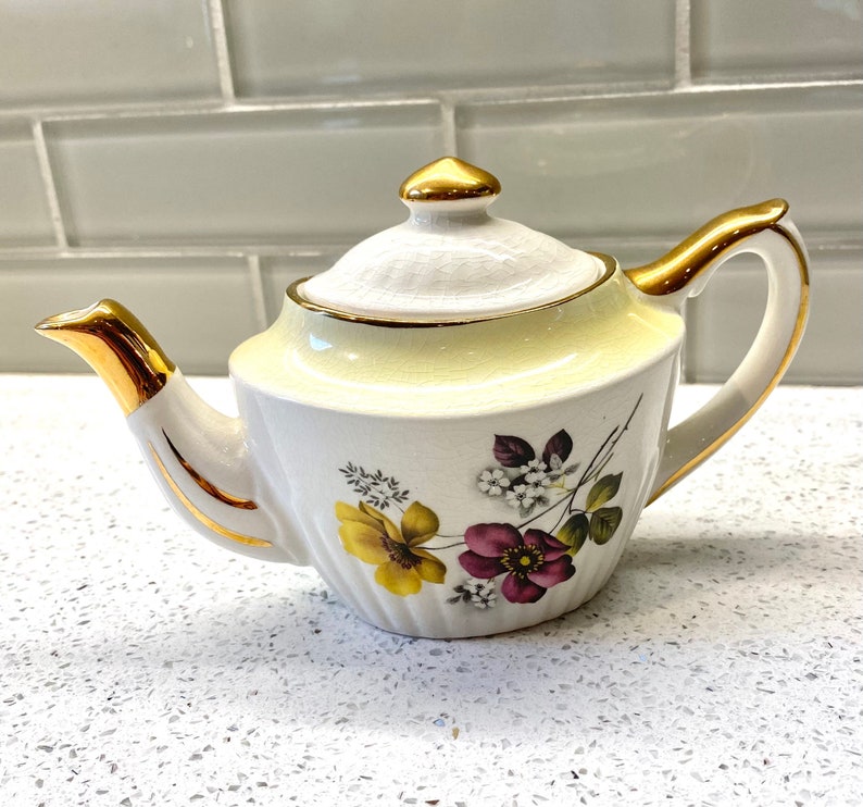 Gibsons Staffordshire England China Teapot / Vintage Gibsons Etsy