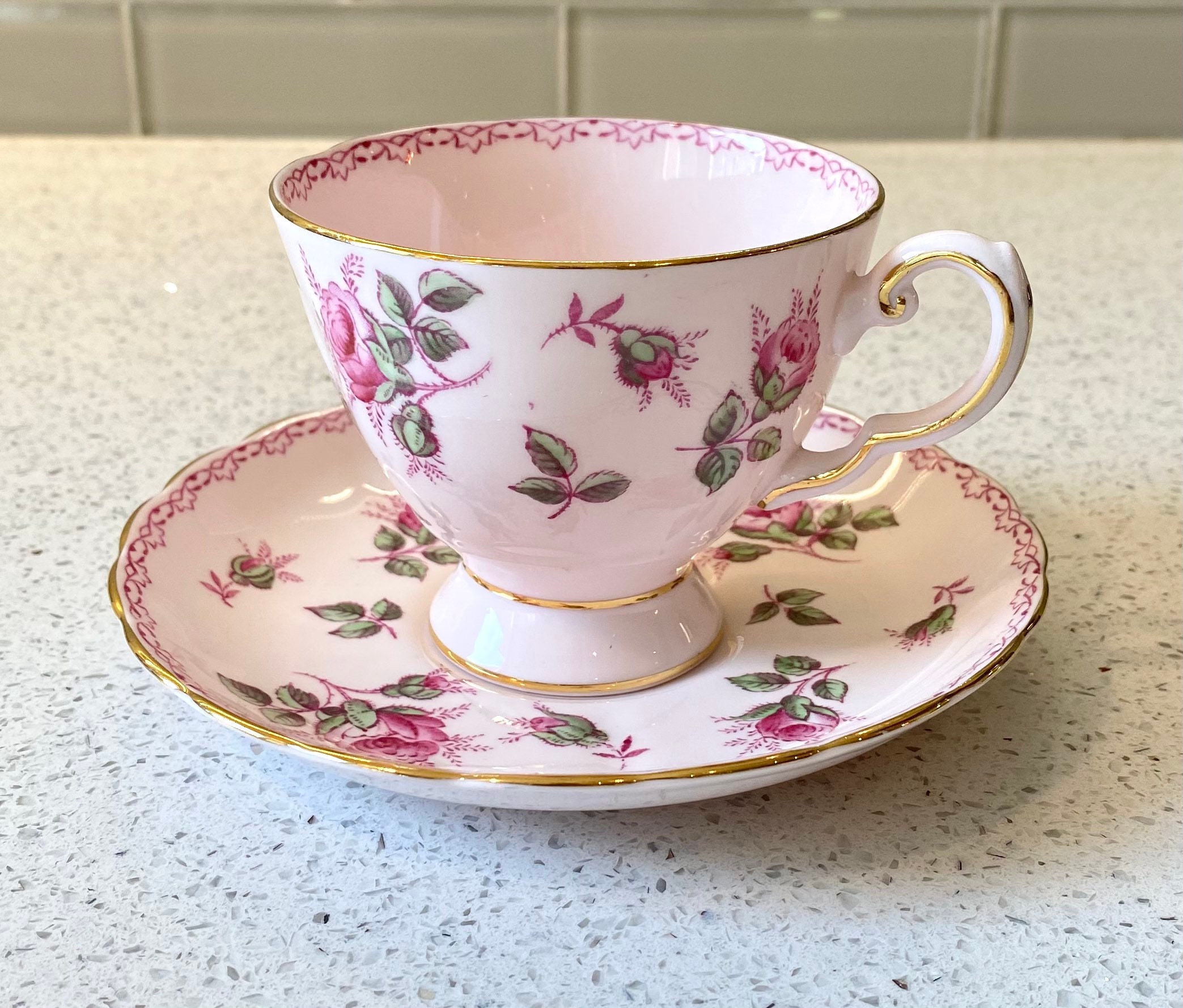 Home & Living Vintage Tuscan Fine English Bone China Tea Cup and Saucer