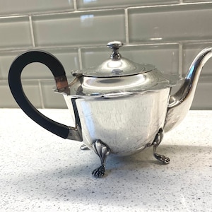 16oz Vintage Silver Plated Teapot / Vintage Silver Teapot / Vintage Teapot / Stamped Silver Plated Teapot / Vintage Stamped Silver