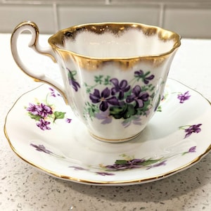 Vintage Ridgway Potteries 1789 Royal Adderley Fine Bone China England H 1275 Teacup and Saucer / Vintage Royal Adderley Fine China Teacup