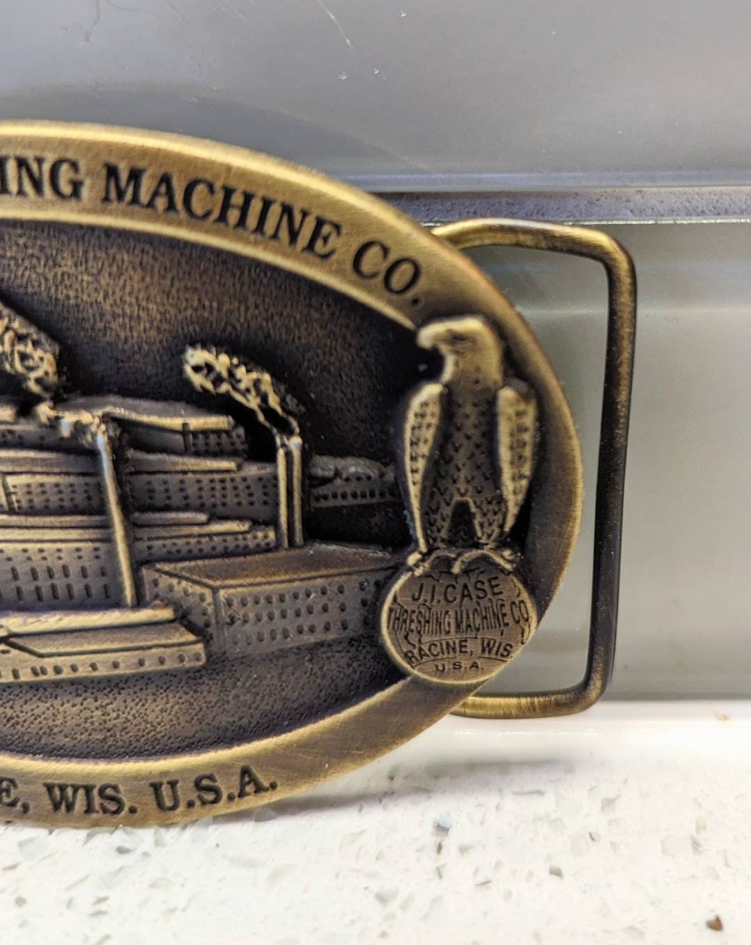 Vintage J.I Case Threshing Machine Co. Racine, Wish. U.S.A. Belt Buckle