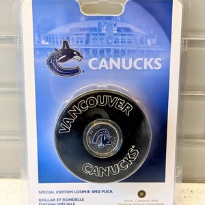 Édition spéciale 2008 Lonnie et Puck Vancouver Canucks Collectable Hockey Puck / Royal Canadian Mint Collectors Coin / Hockey Collectable