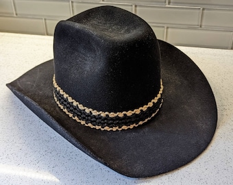 Vintage Smithbilt Futura Felt Black Cowboy Hat Size 7 1/4 / Vintage Smithbilt Hat / Vintage Black Cowboy Hat / Cowboy Hat / Vintage Hat