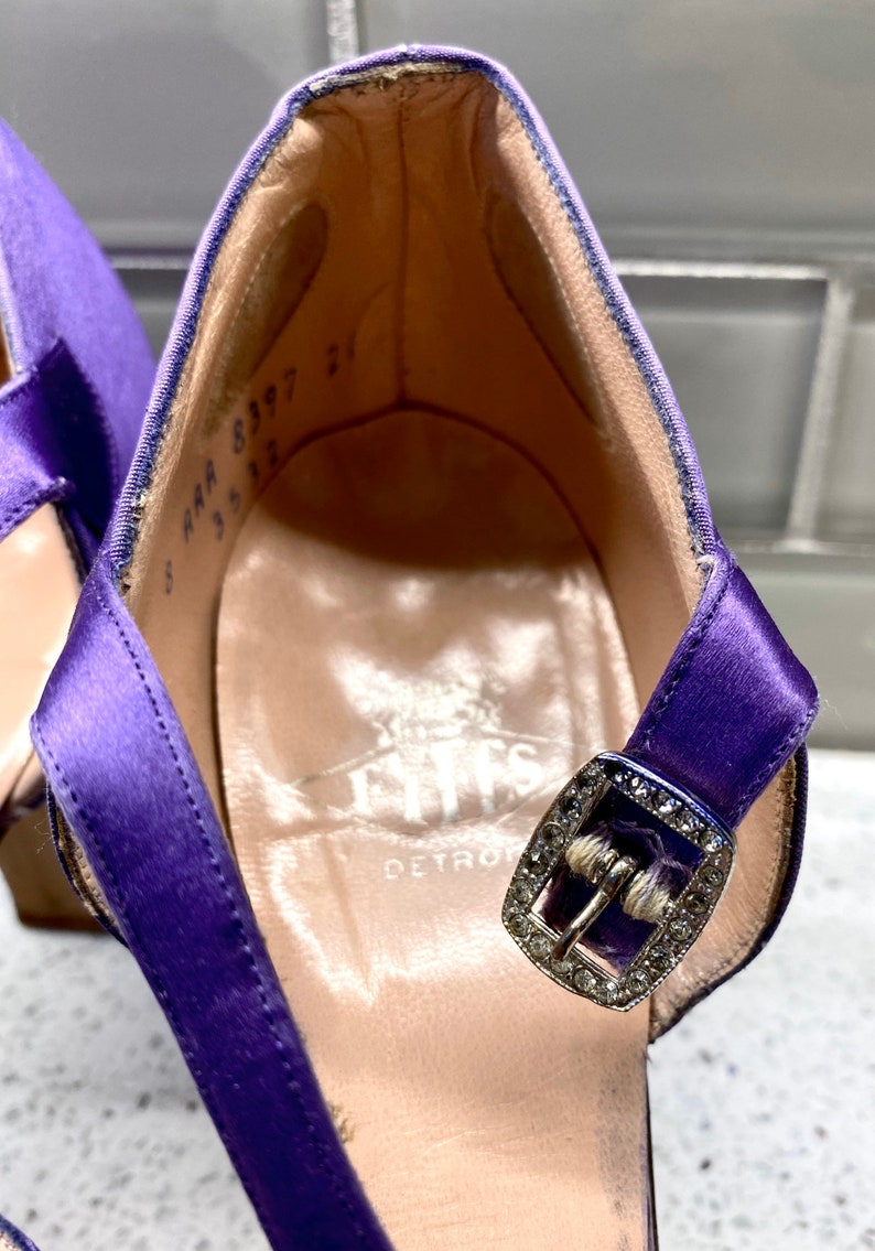 Vintage Women/'s Fyfe Detroit Shoes Size 9.5 Antique Vintage Purple High Heel Fyfe Detroit Women/'s Shoes Size 9.5
