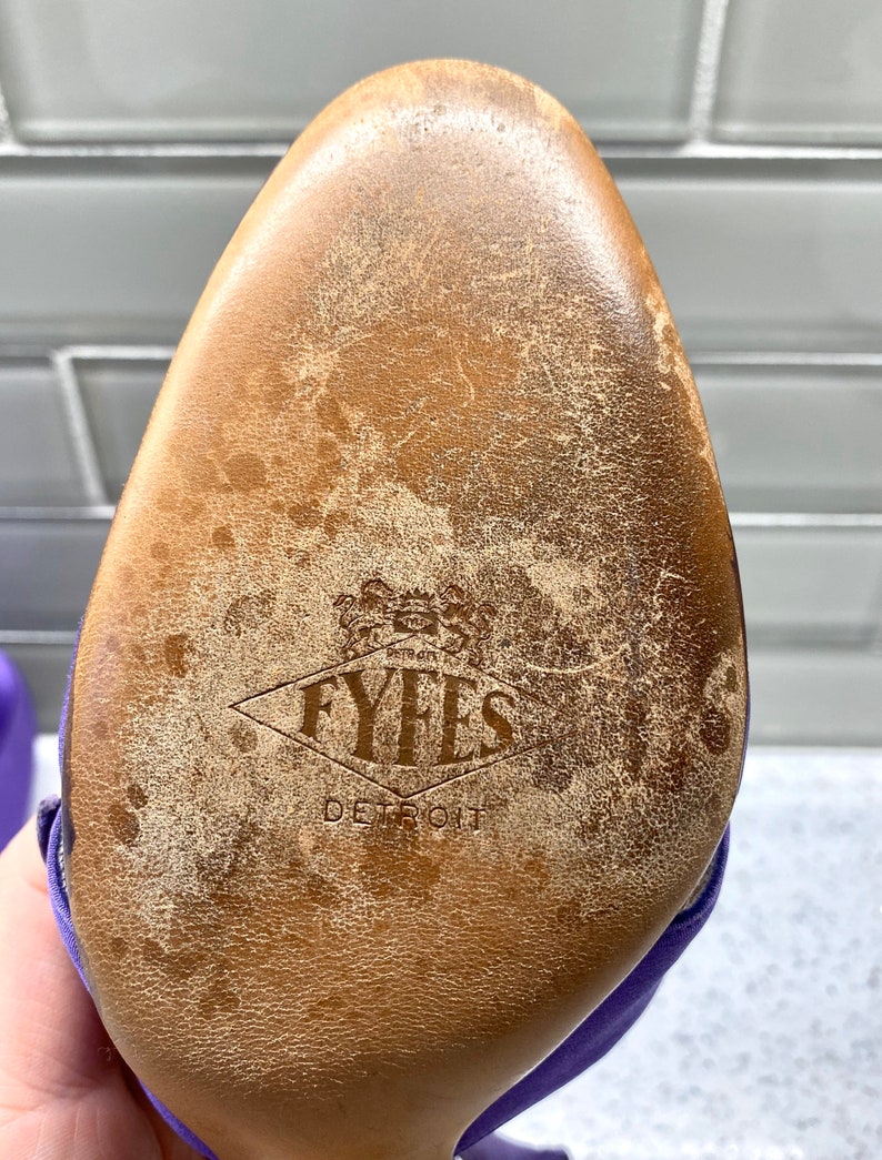 Vintage Women/'s Fyfe Detroit Shoes Size 9.5 Antique Vintage Purple High Heel Fyfe Detroit Women/'s Shoes Size 9.5