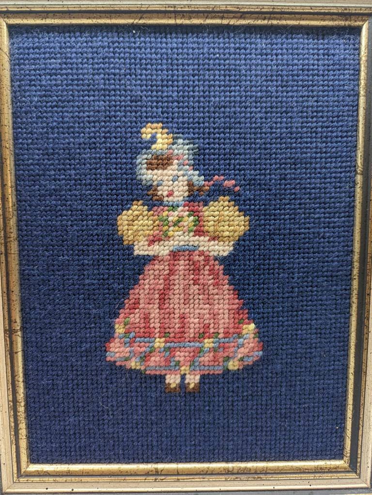 フランスアート　額縁セット　NEEDLEPOINT Vintage il_fullxfull.4516658272_ohz8.jpg