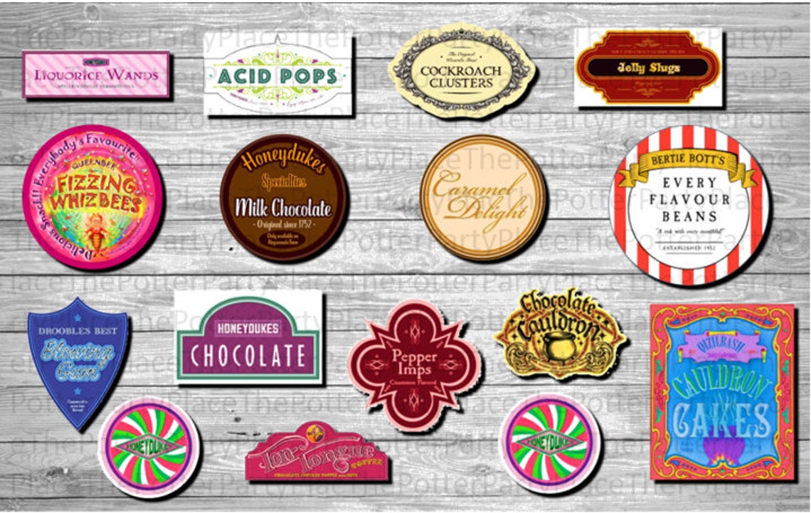 Honeydukes Candy Buffet Labels | Etsy