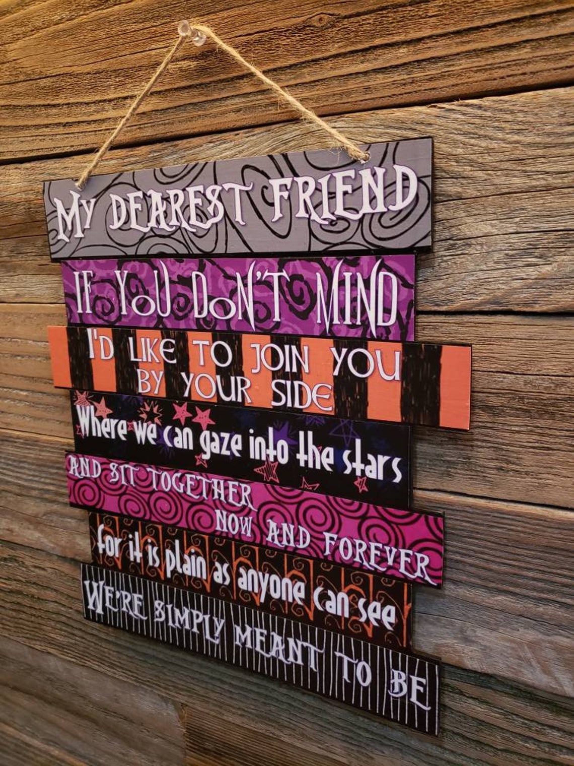 Nightmare Before Christmas Simply Meant to Be lyrics Etsy