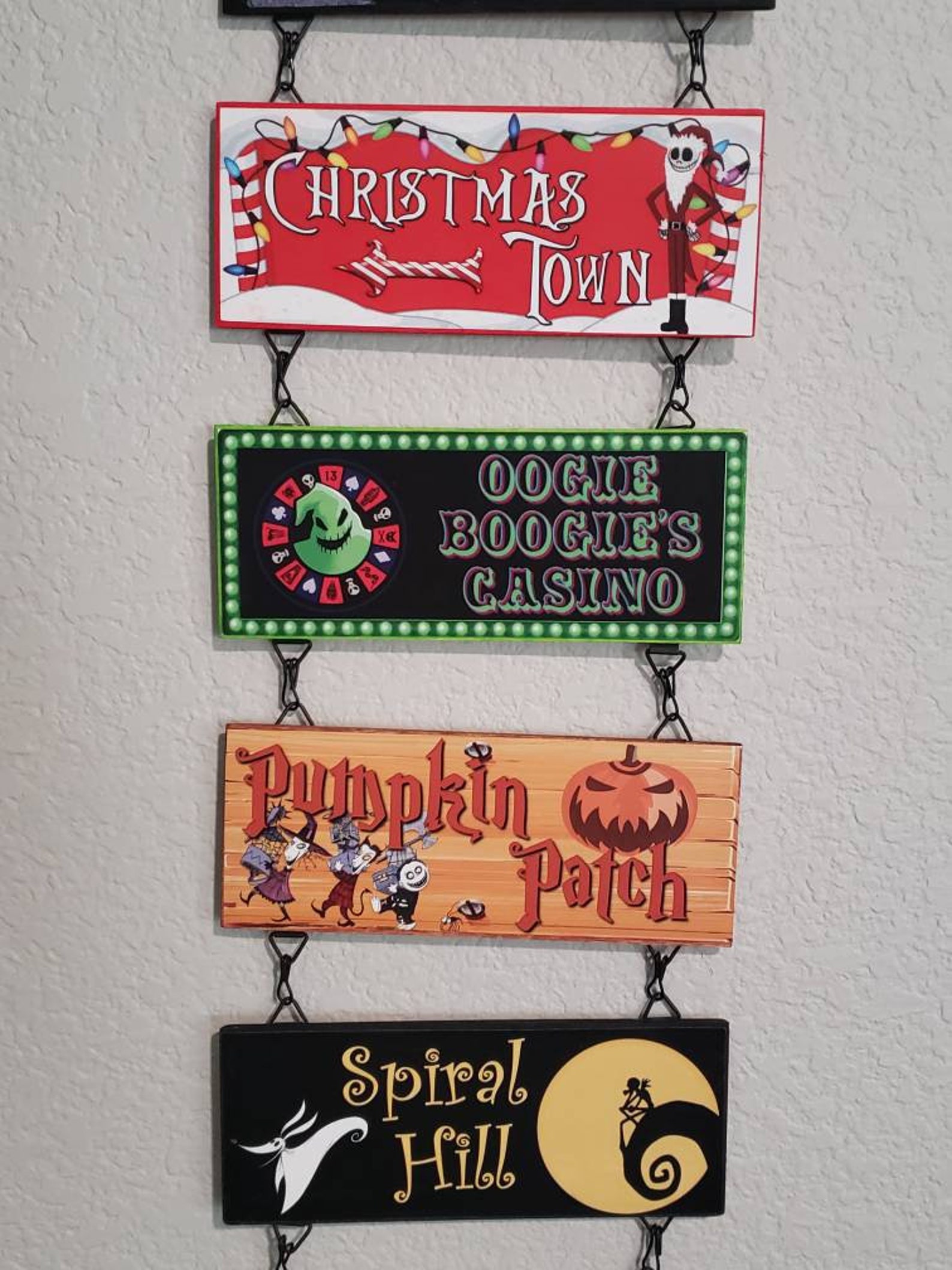Nightmare Before Christmas sign collection | Etsy