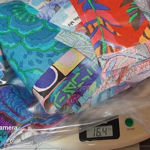 Pound of Kaffe Fassett Fabric Strips Pack for Crumb / Scrappy Quilting less than 4in