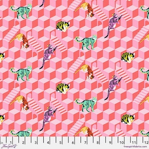 Sitting Pretty, Blossom, - Tula Pink Besties 100% Cotton Quilt Fabric By the Yard