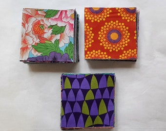 Diverse ontwerpers 4 x 4 inch vierkanten stofpakket 100% katoen, 70-80 stuks